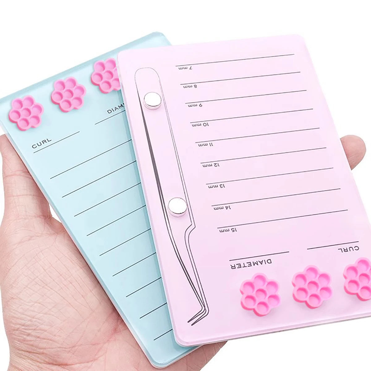 Eyelash Extension Scale Holder Magnetic Acrylic Lash Board With Glue Pallet Cup  False Eyelashes Pad Lash Makeup Tools