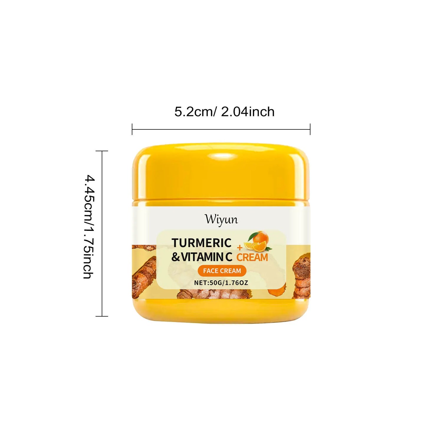 Turmeric Vitamin C Anti-Aging Cream Moisturizing Anti-Wrinkle Collagen Hyaluronic Acid Cream Skin Care Cosmetics 50g