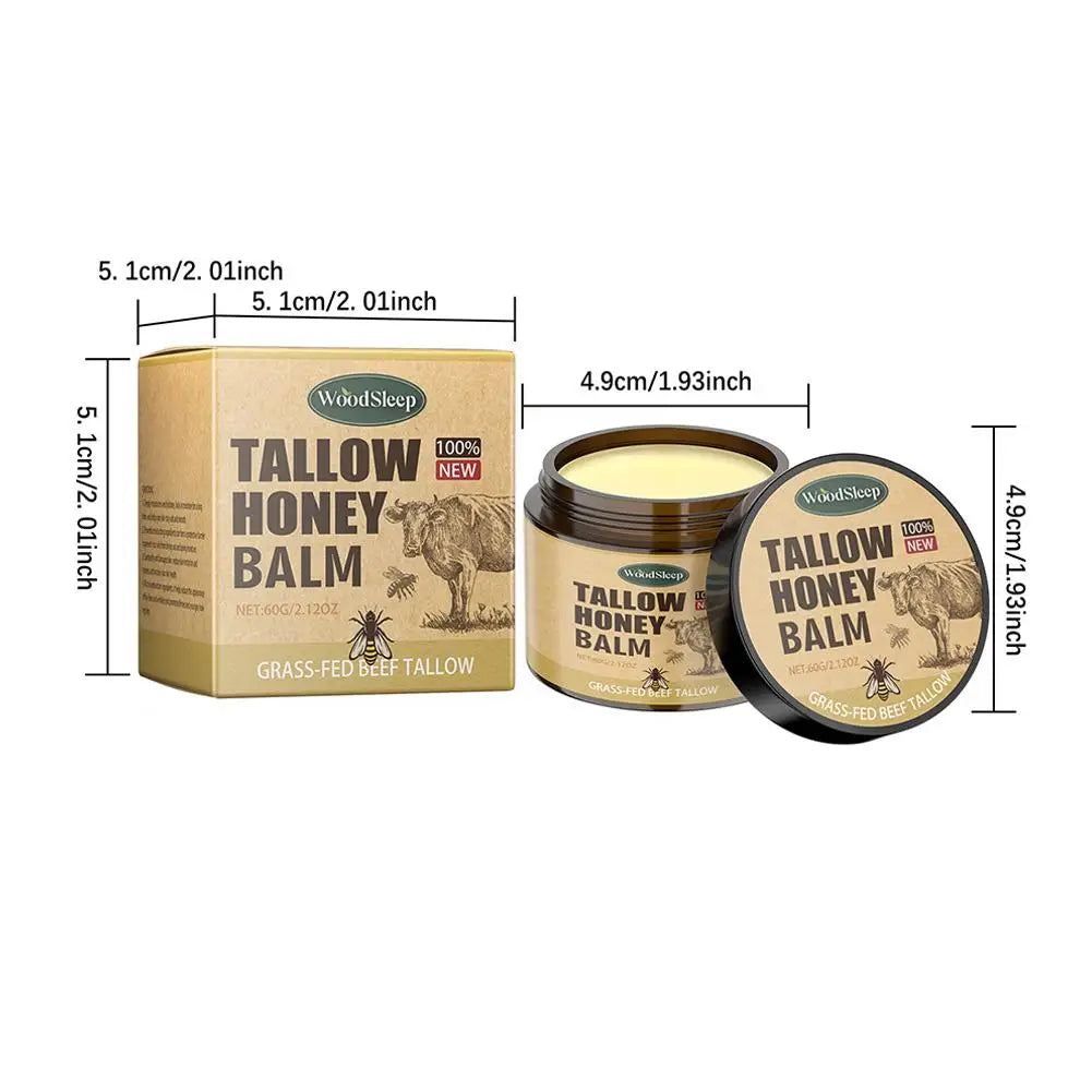 60g WoodSleep Tallow Honey Balm Moisturizing Cream  With Grass Fed Beef Tallow Nourishing gentle care for the skin