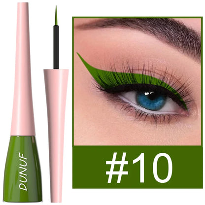 18 Colors Matte Colorful Liquid Eyeliner Pencil Waterproof Lasting Makeup Liquid Eye Liner Blue Green Yellow Eyes Cosmetics Pen