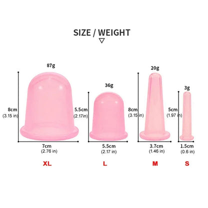 Vacuum Cupping Glass Jar Cellulite Massager For Face Acupuncture Facial Suction Cups Face Neck Lift Skin Scraping Beauty Tool