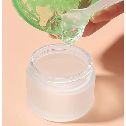 10PCS 5/10/15/20/30/50/60/100g Empty Jars Round Frosted Clear Glass Cosmetics Container Refillable Face Cream Box Pot for Makeup