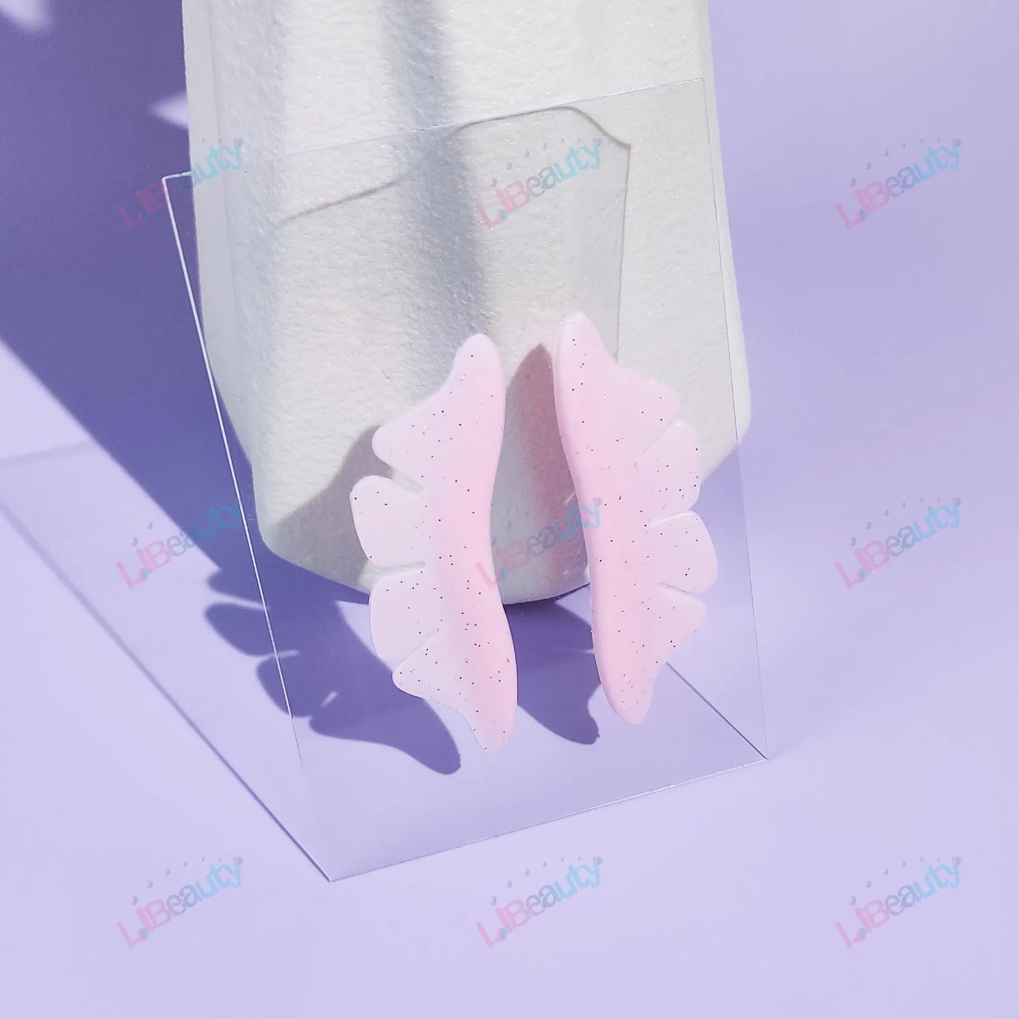 Libeauty 1 Pair Silicone Glitter Butterfly Lash Lift Shield Eyelash Perm Pads Lash Lifting 3D Eyelash Curler Accessories Tool