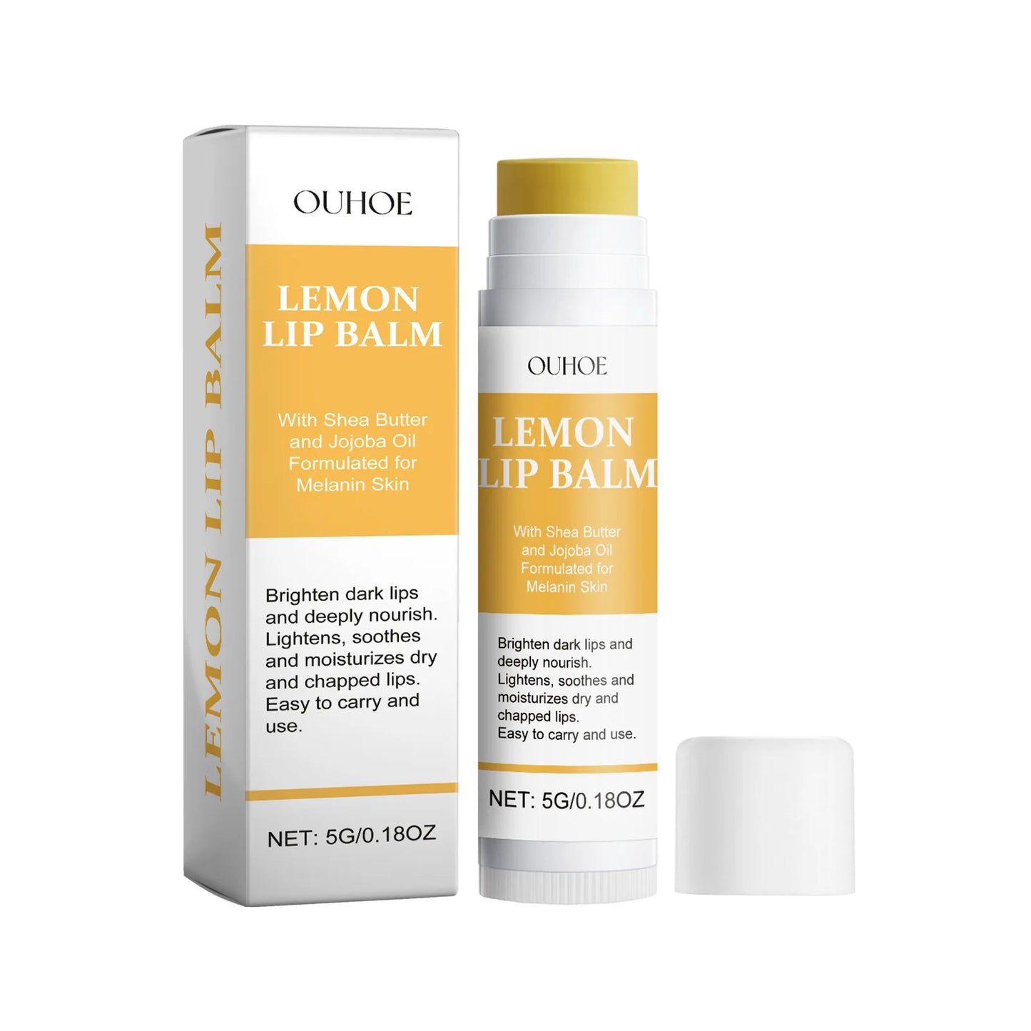 1/2/3pcs Lemon Ginger Lip Balm Turmeric Dark Melanin Remove Mask Gloss Exfoliating Improve Dullness Moisturizer Lip Repair Balm