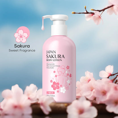 Laikou Cherry Blossom Body Lotion Moisturizing & Repairing  Winter Chapped Skin Care Moisturizing Without Greasiness 200g