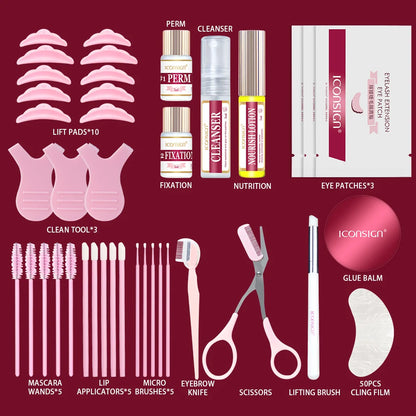 ICONSIGN 2IN1 Professional Fast Perming LASH & BROW Liftng Kit Lasting 6-8 Weeks Mascara Lifting Eyelashes Enhancer Makeup Tool