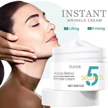 5 Seconds Instant Remove Wrinkles Cream Retinol Anti Aging Firming Moisturizing Tightens Improves Edema Facial Skincare Cream