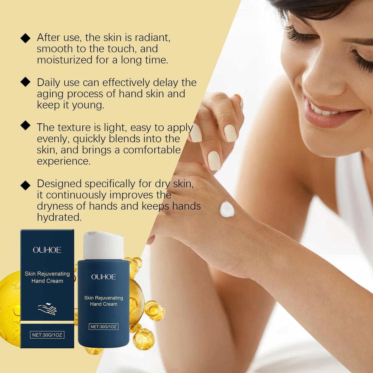 Moisturizing Hand Cream Improve Dryness Skin Nourishing Soften Brightening Hydrating Anti Chapped Hand SkinCare Quick Absorb