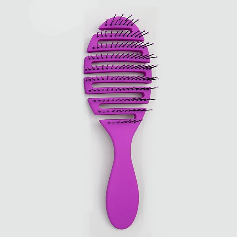 4 Colors Wet Brush Comb Tool Barber Hair Brush Hair Styling Tools Anti Tangle Anti-static Head Salon Hairdressing Accessories