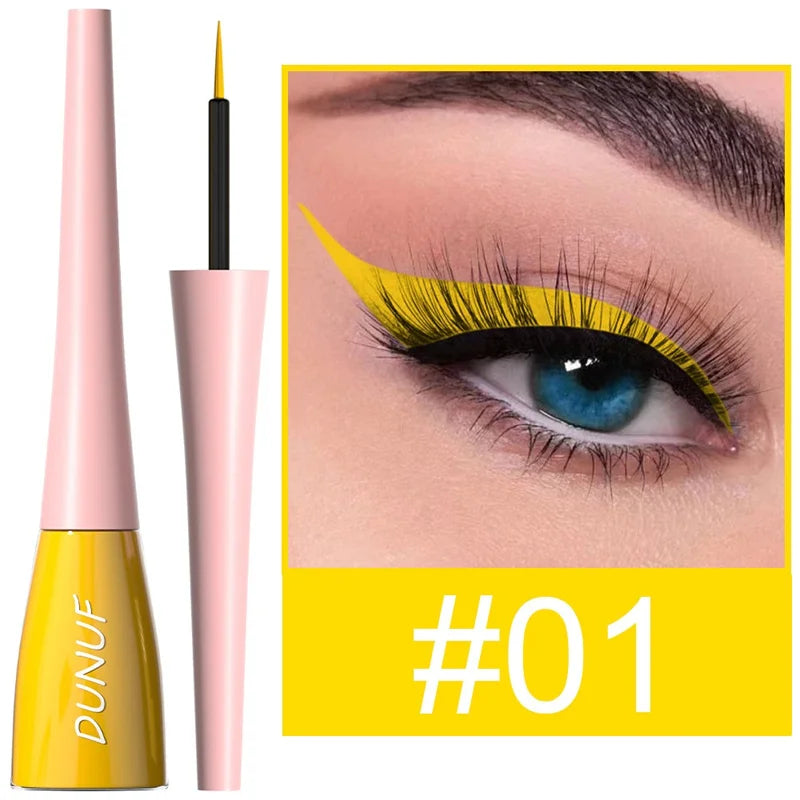 18 Colors Matte Colorful Liquid Eyeliner Pencil Waterproof Lasting Makeup Liquid Eye Liner Blue Green Yellow Eyes Cosmetics Pen