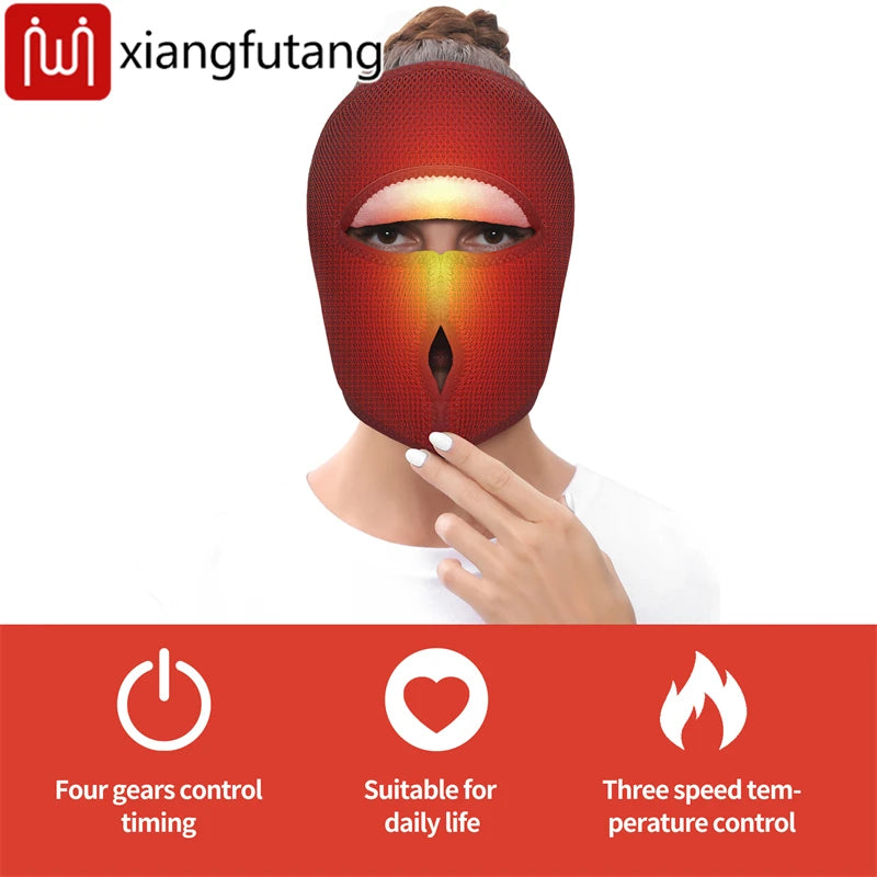 Electric Face Mask Heating Pad  Heat with 3 Temp Settings Headache Mask Sinus Pressure Relief Migraine Tension Headache Relief
