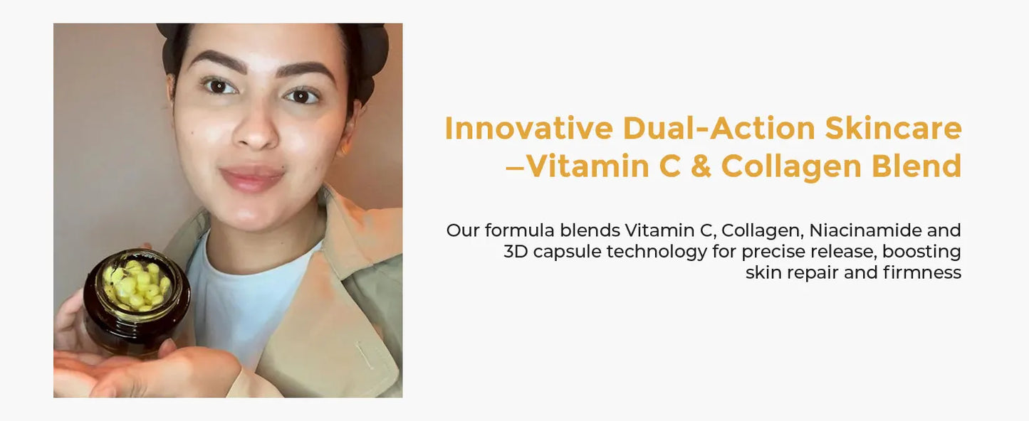 Deep Vitamin C Golden Capsule Hydrating Face Moisturizer, Antioxidant Protection, Lightweight Daily Skincare Original Korean