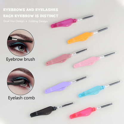 3PCS Stainless Steel Dual-Ended Eyelash Comb & Eyebrow Brush – Makeup Artist-Recommended Beauty Tool