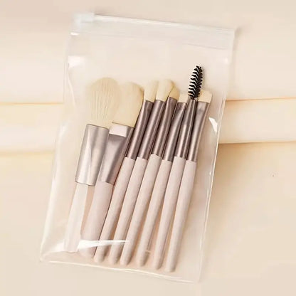 Portable 8Pcs Makeup Brush Set Soft Makeup Concealer Brush Blush Loose Powder Brush Eye Shadow Foundation Brush Beauty Tools