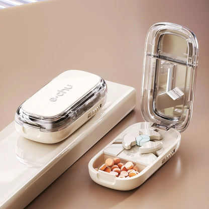 3in1 Medicine Cutter Precise Cutting Into Half / Third / Quarter Drug Divider Organizer Portable Tablet Splitting Pills Splitter