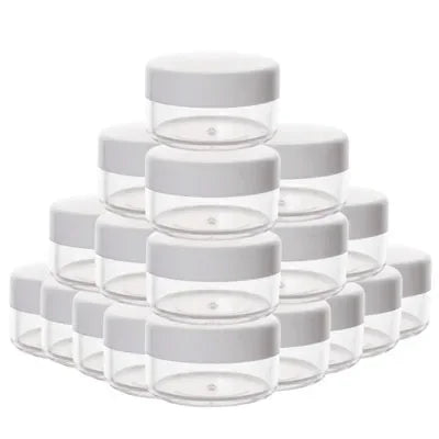 20Pcs 2g 3g 5g 10g 15g 20g Portable Plastic Cosmetic Empty Jars Clear Bottles Eyeshadow Makeup Cream Lip Balm Container Pots