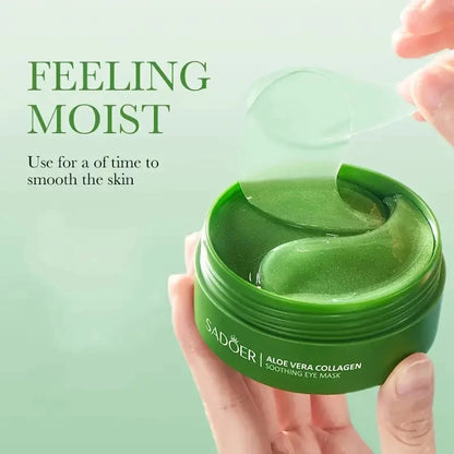 60pcs Aloe Vera Collagen Eye Mask Anti Dark Circles Removal Eyes Bags Moisturizing Anti-aging Wrinkle Eye Patches Eyes Skin Care