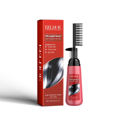 EELHOE Straightener Cream Repair Frizzy Hair Straightening Products Split Ends Hair Treatment Nourishing Hair Care Cream 150ml