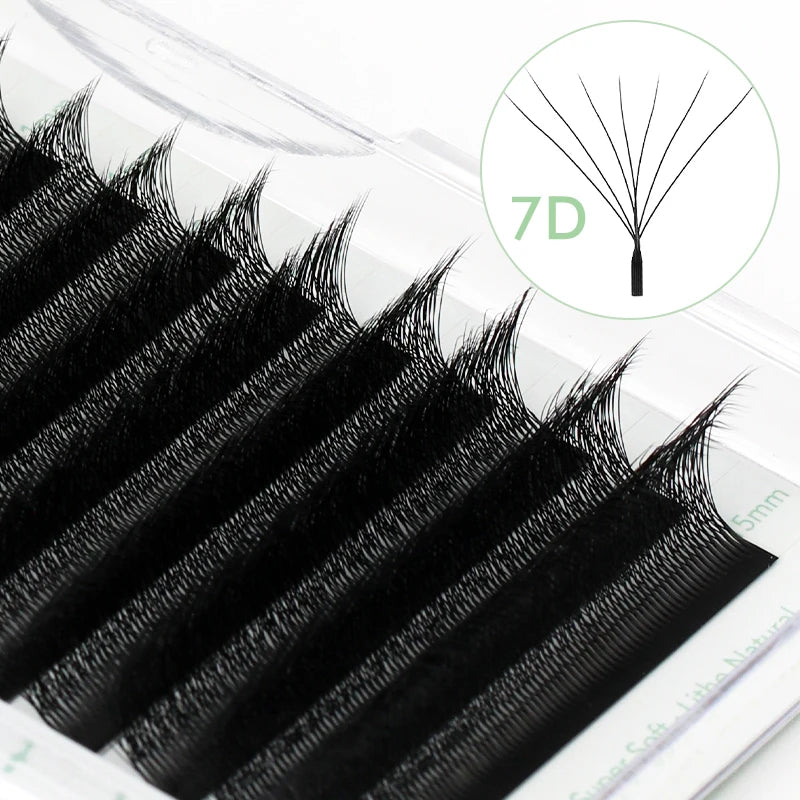 NATUHANA W Shape Eyelashes Extensions 3D 4D 5D 6D W Shaped Brown Black Clover Hand made Premade Volume Fans Lash Extensions