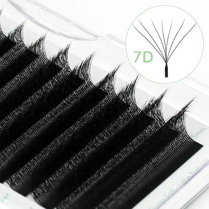 NATUHANA W Shape Eyelashes Extensions 3D 4D 5D 6D W Shaped Brown Black Clover Hand made Premade Volume Fans Lash Extensions