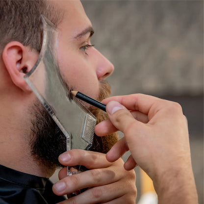 6pcs Beard Grooming Kit – Beard Shaping Pencils, Beard Brush, Styling Template Tool for Outlining, Trimming Shaping Facial Hair