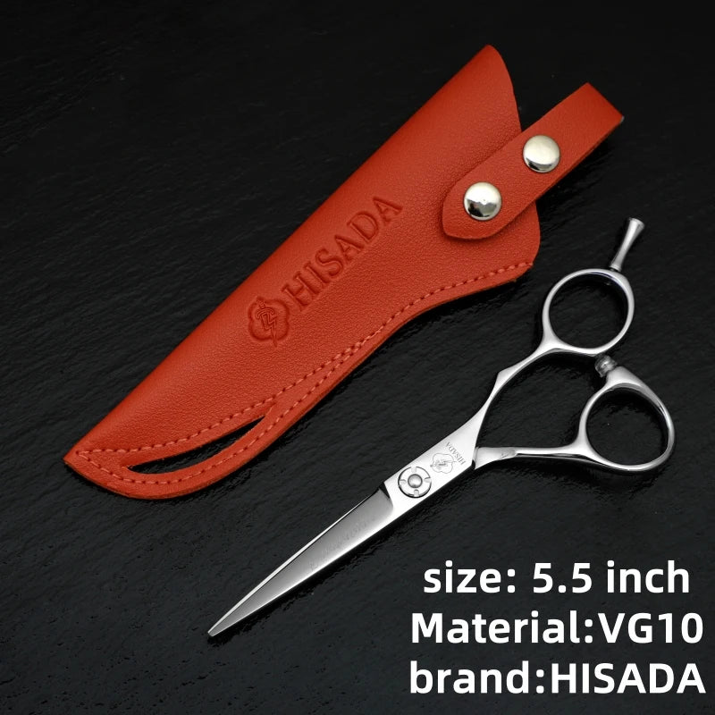 HISADAHairdressing scissors 6.2 6.7 7.0 inch Hair scissors VG10 Steel High-end Barber scissors advanced Hairdressing scissors