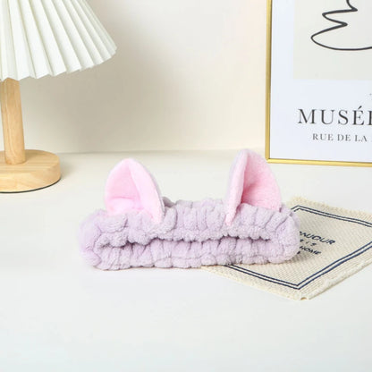 Hairband Cat Coral Plush Headband Cute Soft Hair Bow Headband Hairband Wash Hair accessories Elastic headband accessories