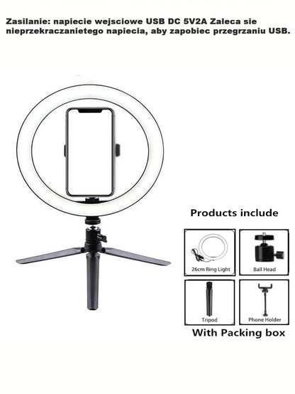 26 cm shooting light 26 cm light ring + tripod stand