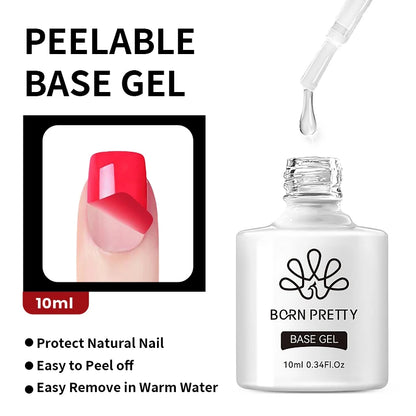 BORN PRETTY 10ml Nude Pink Gel Nail Polish Varnis Semi Permanent Nail Gel Varnish Soak Off UV Gel for Valentine's Day Gift Nails