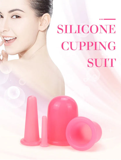 Vacuum Cupping Glass Jar Cellulite Massager For Face Acupuncture Facial Suction Cups Face Neck Lift Skin Scraping Beauty Tool