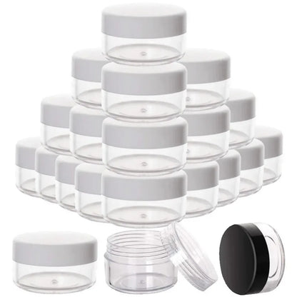 20Pcs 2g 3g 5g 10g 15g 20g Portable Plastic Cosmetic Empty Jars Clear Bottles Eyeshadow Makeup Cream Lip Balm Container Pots