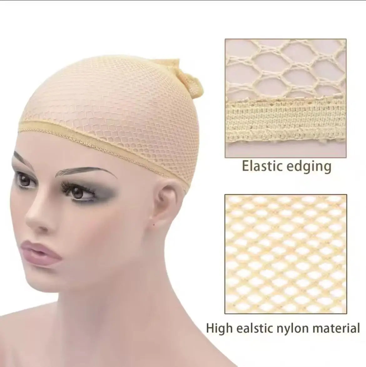 Nylon Hair Net New Stretchable Elastic Hairnets Fashion Mesh Weaving Wig Caps For Women Making Wig Tools