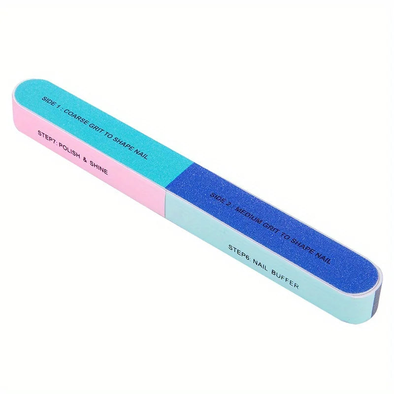 1/2/3/5Pcs/Set 7 Sides Nail Buffers Files Professional Polisher For Art Manicure Polishing Block Buffing Accessories Cream Tools