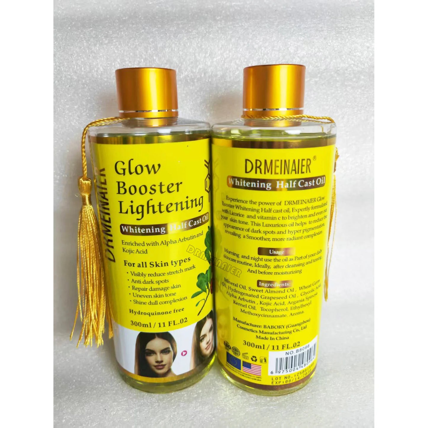 200ml Alpha Arbutin And Kojic Acid Whitening Serum Glow Booster Cast Oil Reduce Stretch Mark And Dark Spots Repair Damage Skin