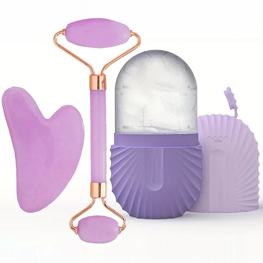 1/2/3pcs Ice Face Roller Facial Skincare Ice Roller Facial Roller GuaSha FaceTool Face Massage Roller MoldCube LiftingContouring