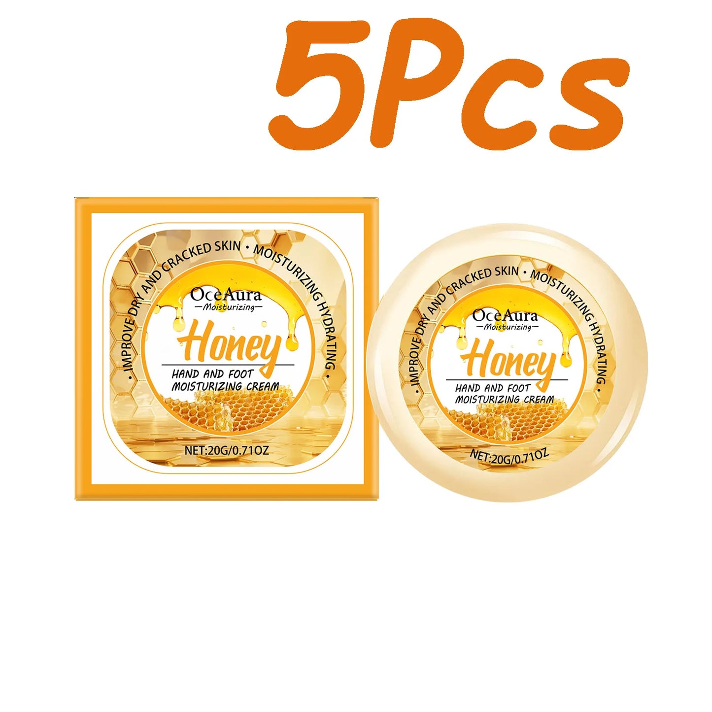 Honey Hand Foot Moisturizing Cream Nourishing Softens Cuticles Anti Dry Cracked Smooth Moisturizing Hand Foot Care Cream