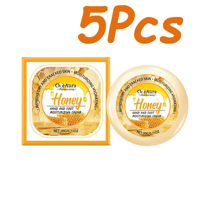 Honey Hand Foot Moisturizing Cream Nourishing Softens Cuticles Anti Dry Cracked Smooth Moisturizing Hand Foot Care Cream