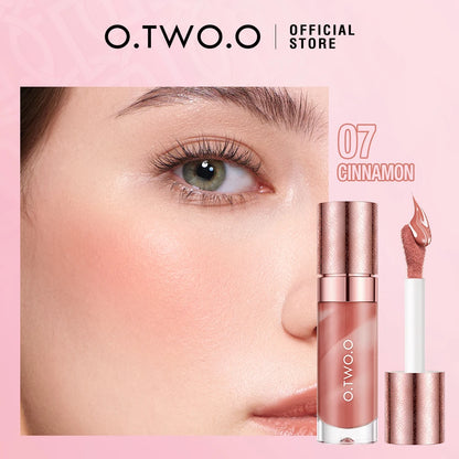 O.TWO.O Watercolor Liquid Blush Moisturizing Long Lasting Natural Silky Non-sticky Matte High Pigment Sexy Red Pink Blush Makeup