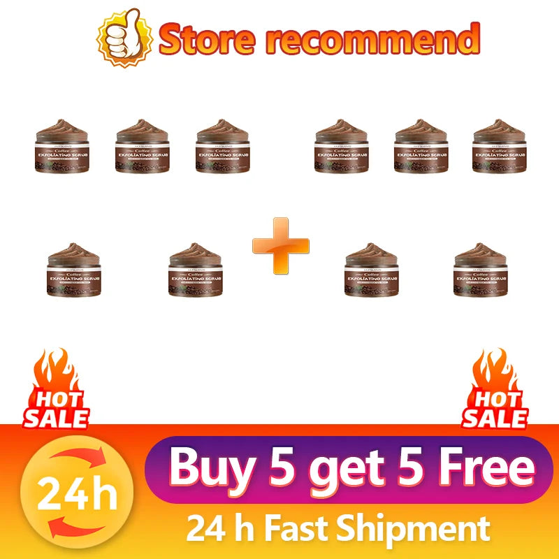 Exfoliating Whitening  Coffee Body Scrub Cream Underarm Knee Melanin Pigmentation Whitening Remove Dead Skin Shower Scrub Car