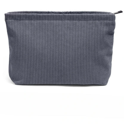 Corduroy Travel Cosmetic Bag Portable Makeup Storage Bag Purses Women Large Capacity Zipper Make Up Organizer Storage Clutch