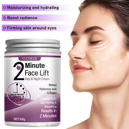 YUITIKUE Instant Face Lift Cream - Retinol, Hyaluronic Acid, Collagen, For Firm & Smooth Skin, 100g