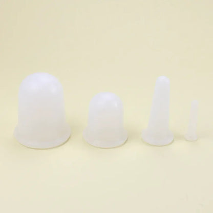 Vacuum Cupping Glass Jar Cellulite Massager For Face Acupuncture Facial Suction Cups Face Neck Lift Skin Scraping Beauty Tool