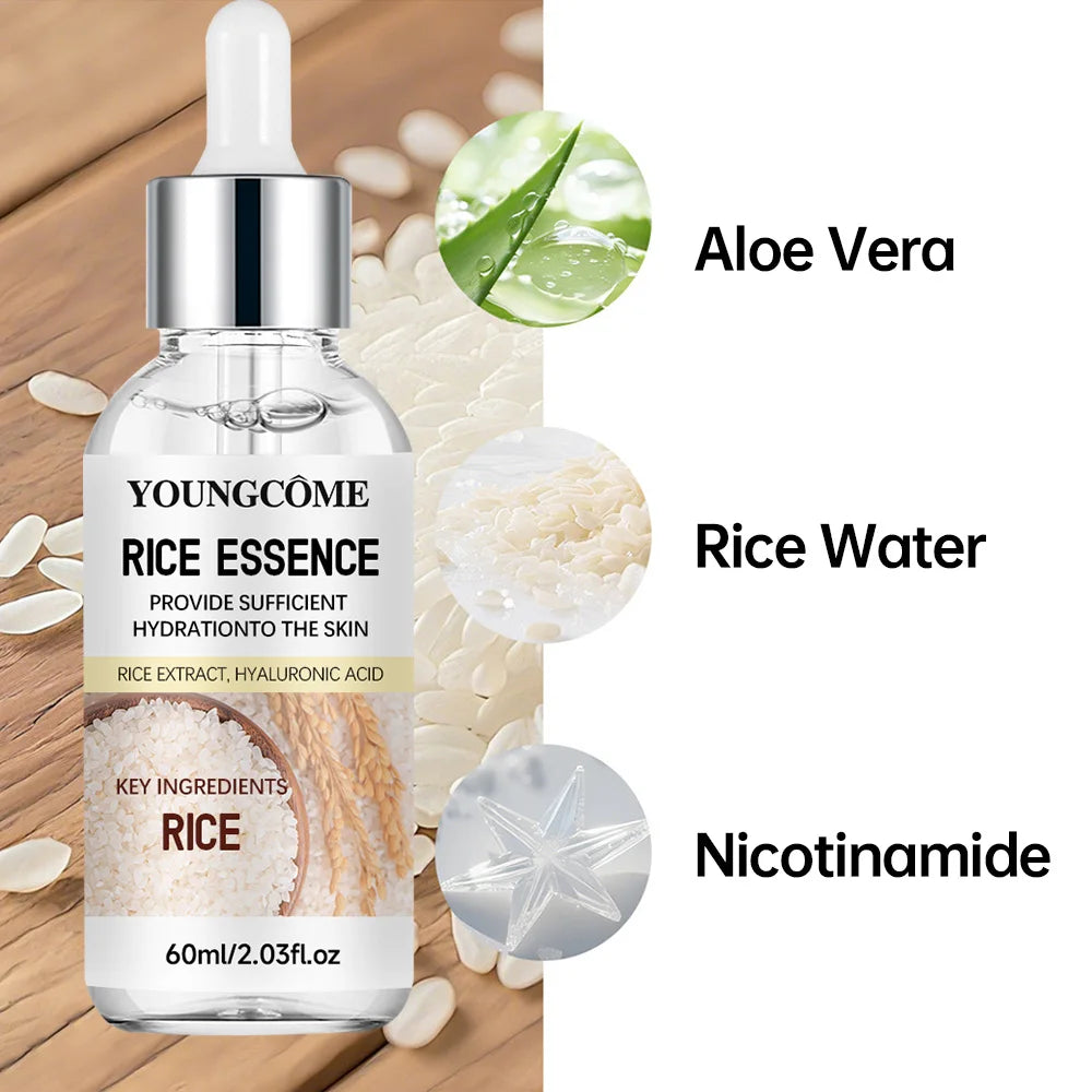 Rice Ampoule Duo - Gentle Exfoliating & Deep Hydrating Serum for Radiant Skin - Suitable for All Skin Types 40/60ml