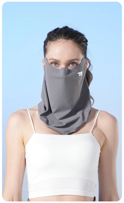 WEST BIKING Mask Breathable Sunscreen Face Veil Ice Silk Face Mask Sun Protection Neckline Face Cover Summer Cycling Hiking