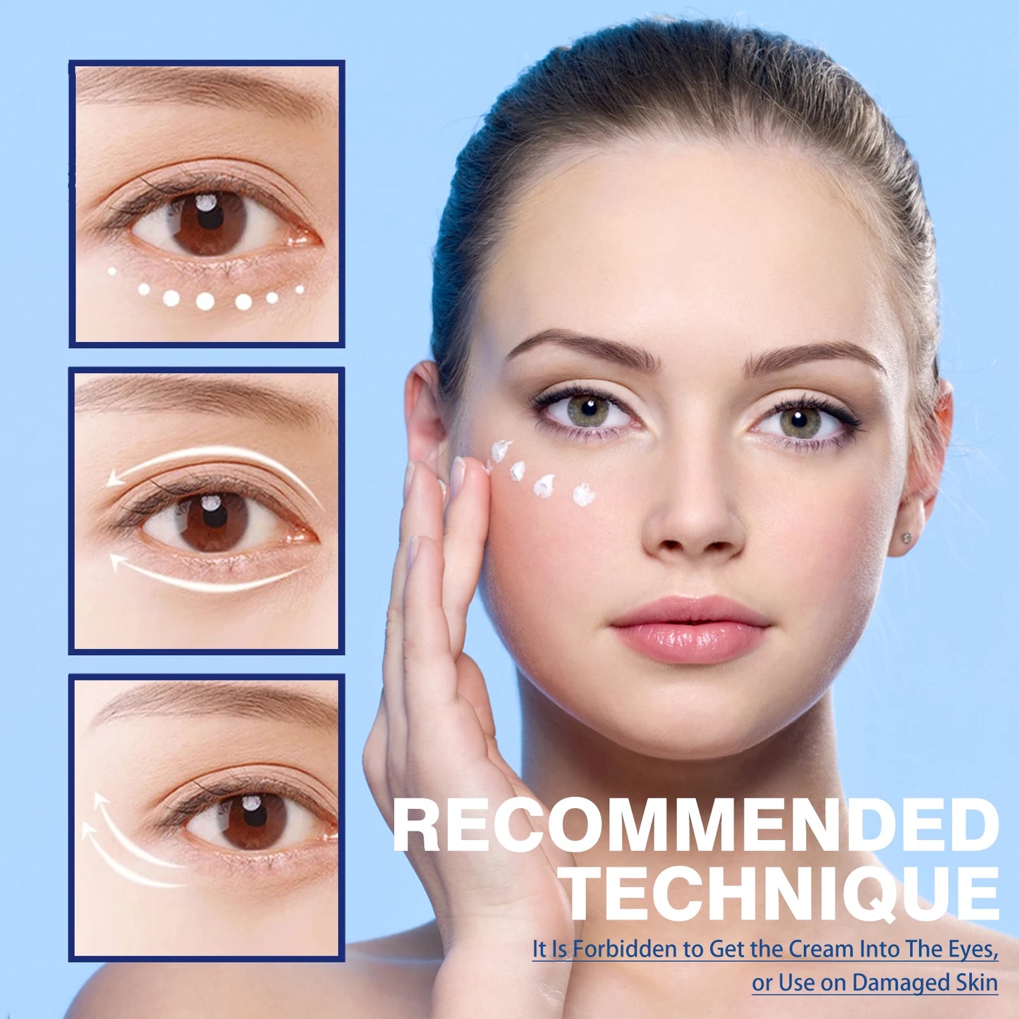 Anti Aging Eye Cream with Hyaluronic Acid Fade Fine Lines Remove Dark Circles Puffiness Moisturizing And Firming for Eye Bags