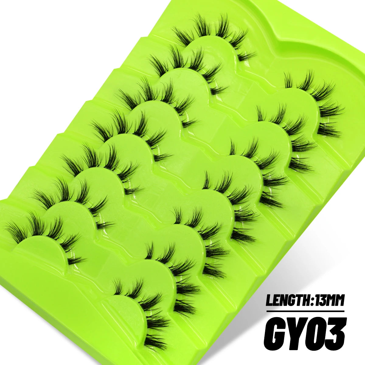 GROINNEYA Manga Lashes 5/7 pairs Eyelashes 3D Natural False Lashes Fluffy Soft Cross Wispy Natural Eyelash Extension Makeup