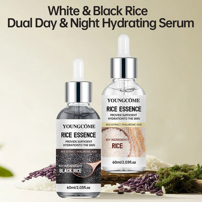 Rice Ampoule Duo - Gentle Exfoliating & Deep Hydrating Serum for Radiant Skin - Suitable for All Skin Types 40/60ml