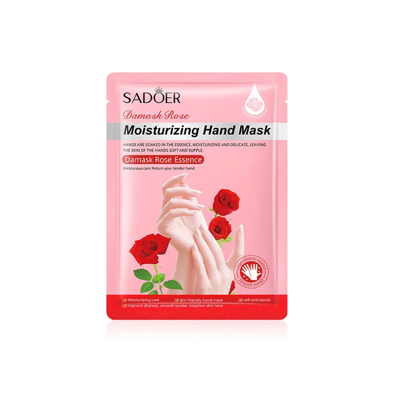 SADOER Rose Moisturizing Hand Mask Whitening Nourishing Anti-aging Hydrating Hand Exfoliating Gloves Hands Skin Care Products