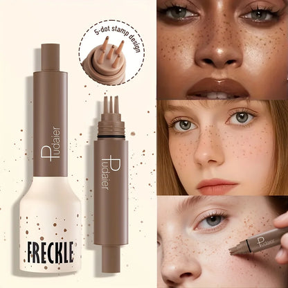 Waterproof Fake Freckles Stamp Pen, Sweatproof Long Lasting, Natural Nude Makeup Light Liquid, Smudgeproof