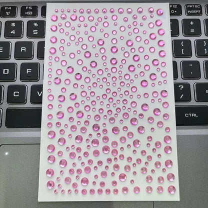 Rhinestone Acrylic Face Decoration Sticker Party Eyes Makeup Crystal Self-adhesive DIY Sticker Girls Face Diamond Tattoo Sticker